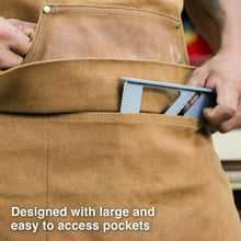 Hudson Durable Goods Home Improvement HDG901W - Heavy Duty 16 oz Waxed Canvas Work Apron - WOODWORKER EDITION