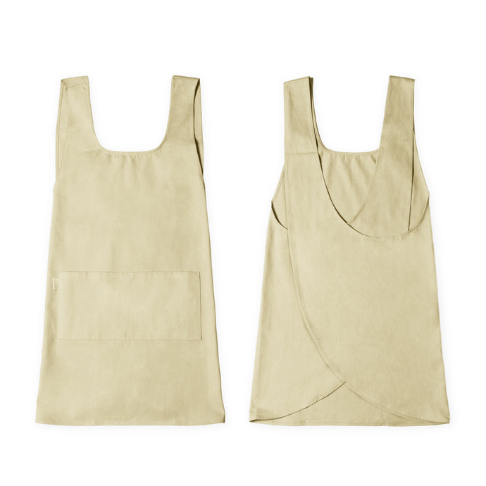 Hudson Durable Goods Smock Cross Back Apron for Women in Biscuit