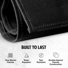Hudson Durable Goods Premium Waxed Canvas Knife Roll - Tear and Water Resistant - Double Layered Canvas Construction
