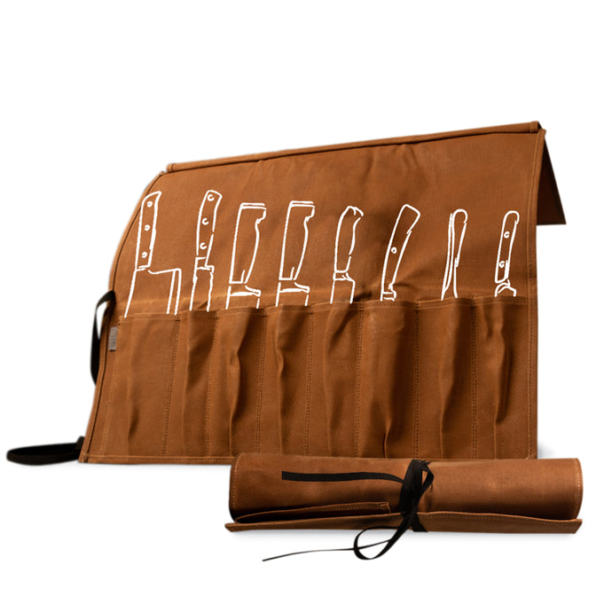 Hudson Durable Goods Premium Waxed Canvas Knife Roll - Hero Image