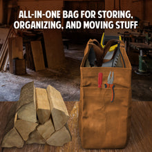 Hudson Durable Goods Premium Waxed Canvas Tote Bag - All in One Bag for Storing, Organizing, and Moving Stuff
