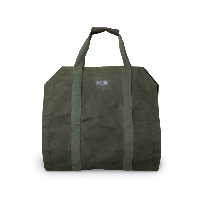 Hudson Durable Goods Premium Waxed Canvas Firewood Carrier - Hero Image