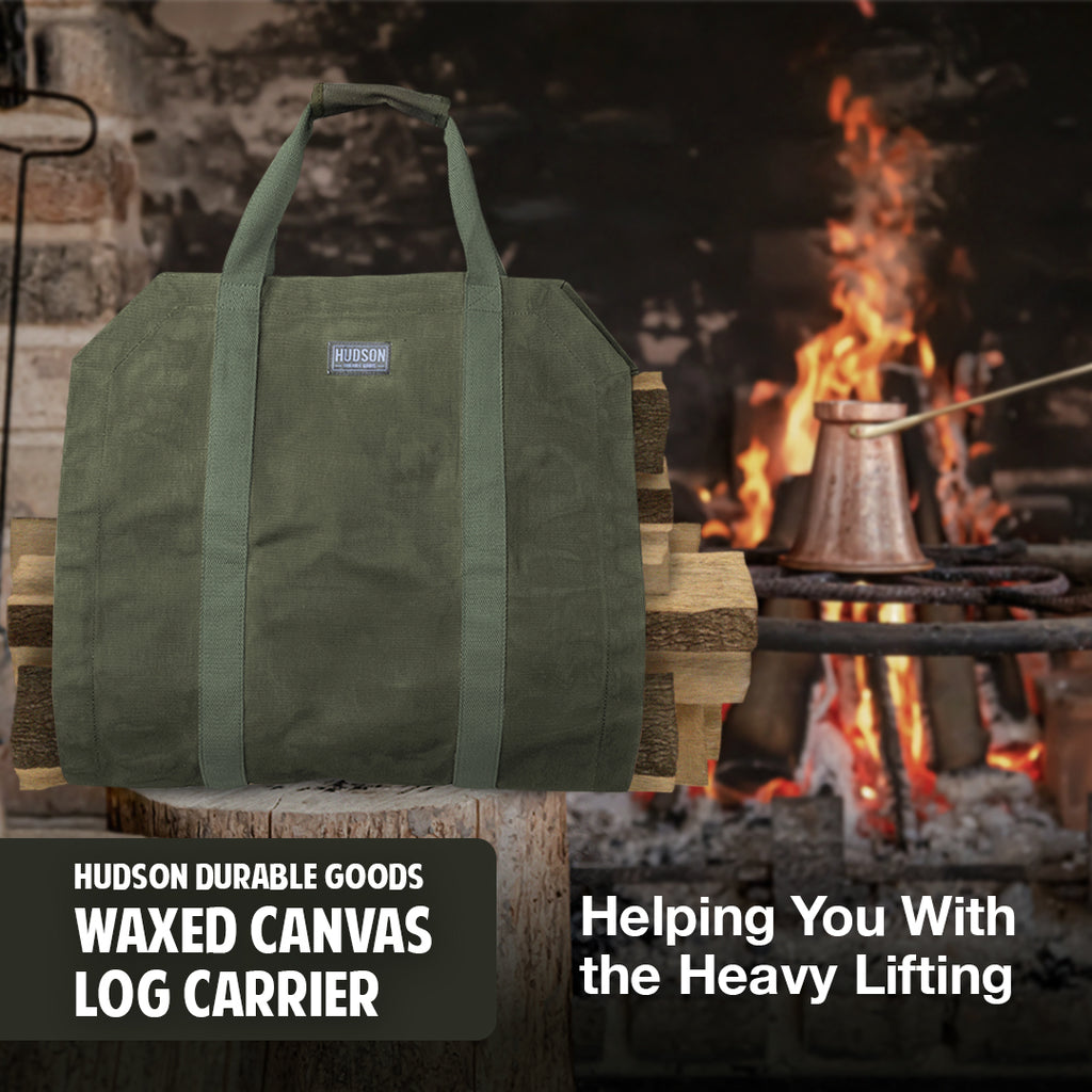 Canvas Log Carrier, Heavy-Duty & Durable