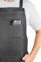Hudson Durable Goods Home Denim Apron for Kitchen, Grill, and BBQ (Black Denim) - HDG805BD