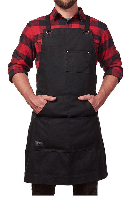 Hudson Durable Goods Home Improvement HDG901 - Heavy Duty 16 oz Waxed Canvas Work Apron (Black)