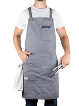 Hudson Durable Goods Home Professional Grade Apron for Kitchen, Grill, and BBQ (Grey) - HDG805G