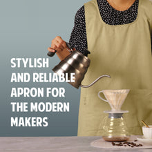 Hudson Durable Goods Smock Cross Back Apron for Women in Biscuit - Stylish and Reliaable Apron for the Modern Makers