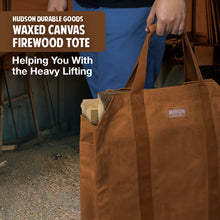 Hudson Durable Goods Premium Waxed Canvas  Firewood Tote - Helping You With the Heavy Lifting