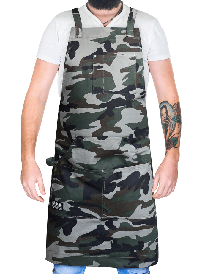 Professional Grade Apron for Kitchen, Grill, and BBQ (Camouflage) - HDG806A