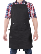 Professional Grade Chef Apron for Kitchen, BBQ, & Grill (Black) - No Top Pocket - HDG815