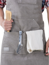 Hudson Durable Goods Regular Canvas Work Apron with Tool Pockets (Grey) - HDG921G