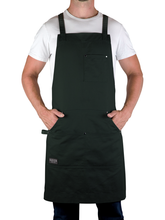Professional Grade Apron for Kitchen, Grill, and BBQ (Green) - HDG805GR