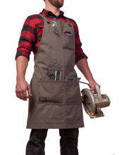 waxed canvas woodworking work apron for men